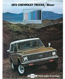 1972 Chevrolet Blazer Sales Brochure Literature Book Piece Advertisement Automotive
