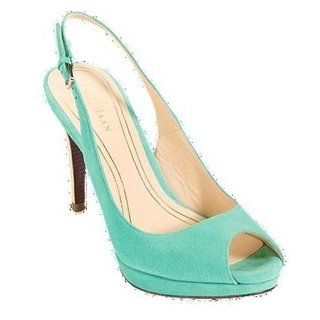 Cole Haan Women's Chelsea Open Toe Sling Green Thumb Suede Shoes   D39664: Pumps Shoes: Shoes