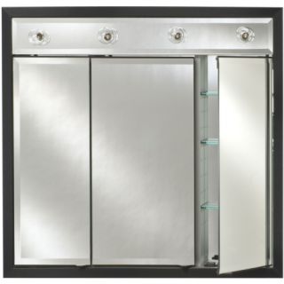 Afina Signature Contemporary Lighted Triple Door 47W x 40H in. Surface Mount Medicine Cabinet   Surface Mount Medicine Cabinets