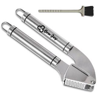 70% OFF FATHER'S DAY SPECIAL! Best Garlic Press Stainless Steel with Cleaning Brush   Awesome Reviews   Top Rated Crusher Mincer for Unpeeled Cloves and Ginger   Heavy Duty Premium Quality Stainless Steel From Head to Toe   Ergonomic Handles Give Easy 
