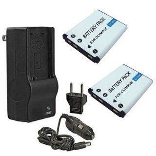 2 High Capacity Replacement Batteries and Mini Rapid Charger For Olympus Stylus 820, 830 and 840 Digital Cameras : Camera & Photo