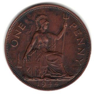 1944 UK Great Britain English Large Penny Coin KM#845: Everything Else