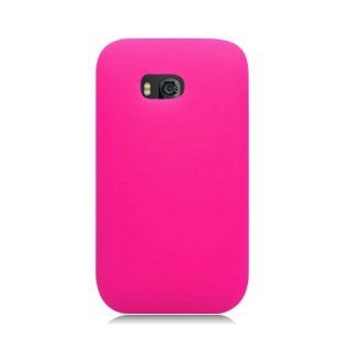 Bundle Accessory For Verizon Nokia Lumia 822   Pink Silicon Skin Case Protective Cover + Lf Stylus Pen + Lf Screen Wiper Cell Phones & Accessories