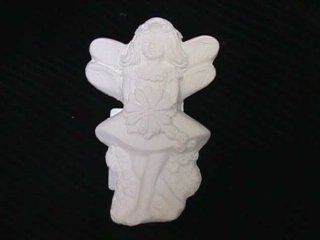 Ceramic bisque unpainted Christmas ornament flower fairy : Decorative Hanging Ornaments : Everything Else