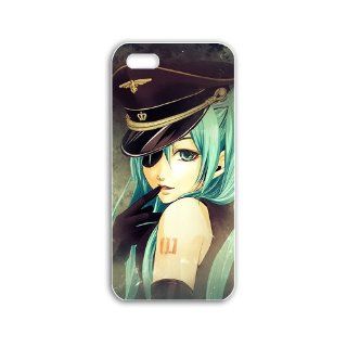 Make Apple Iphone 5/5S Anime Series hatsune miku anime Black Case of Fashion Cellphone Shell For Women Cell Phones & Accessories