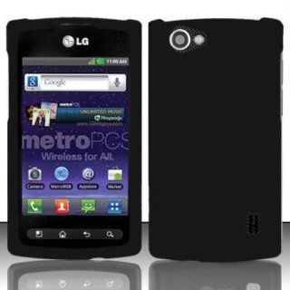 Rubberized Black for LG LG Optimus M + MS695 Cell Phones & Accessories