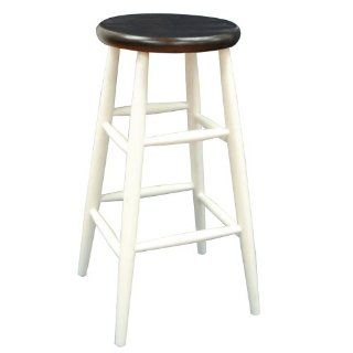 Carolina Cottage 1S73 830 30 Inch Cafe Counter Stool, Chestnut seat with White legs   Barstools