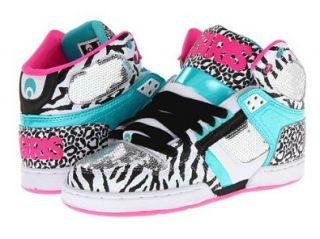 Osiris NYC 83 SLM 21921978 White/ Turquoise/ Pink Zebra Sneakers Shoes: Footwear: Shoes
