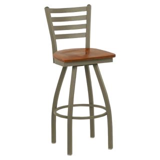 Regal Delano 30 in. Swivel Counter Stool with Wood Seat   Bar Stools
