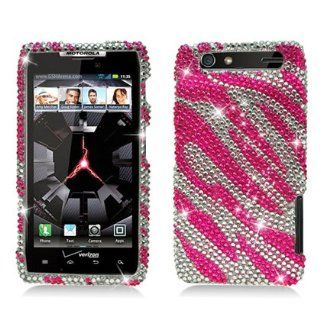 Aimo Wireless MOTXT912PCDI186 Bling Brilliance Premium Grade Diamond Case for Motorola Droid RAZR XT912   Retail Packaging   Hot Pink: Cell Phones & Accessories