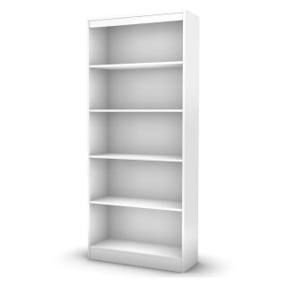 South Shore Axess Collection 5 Shelf Bookcase Pure White   Bookcases