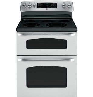 GE JB850STSS 30" Stainless Steel Electric Smoothtop Double Oven Range: Appliances