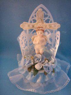 Cross with Angel Child Communion Christening Cake Top Centerpiece Decoration : Decorative Cake Toppers : Everything Else