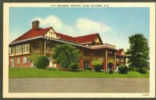 Columbia Country Club Columbia SC postcard 1930s: Entertainment Collectibles