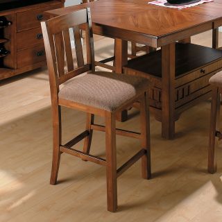 Jofran Saddle Brown Counter Height Chair   2 Chairs   Dining Chairs