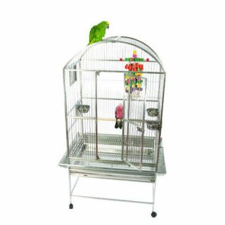 A&E Cage Co. Stainless Steel Premium Bayard Dometop Bird Cage   Bird Cages