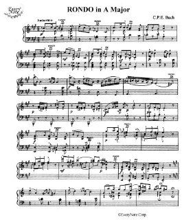 Bach C.P.E. Rondo in A Major: Instantly download and print sheet music: C.P.E. Bach: Books