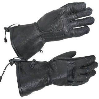 Xelement XG 856 Deerskin Insulated Padded Motorcycle Gauntlet Gloves with Visor   Large: Automotive