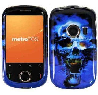 For MetroPCS Huawei M835 Accessory   Blue Skull Design Hard Case Proctor Cover Cell Phones & Accessories