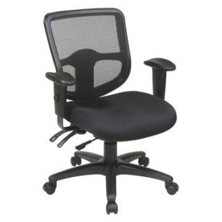 Office Star Ergonomic ProGrid Back Task Chair with Ratchet Back Height Adjustment and Dual Function Control   Desk Chairs