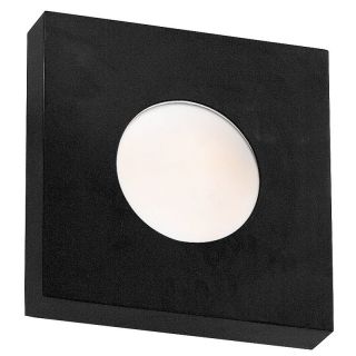 Kenroy Home Burst Square Wall Sconce/Flush Mount 8 in. Black   Outdoor Wall Lights