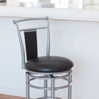 Hillsdale Midtown 26 in. Silver Swivel Counter Stool   Bar Stools