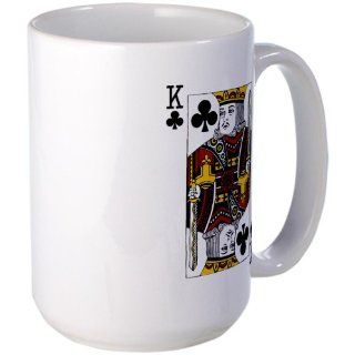CafePress King of Clubs Large Mug Large Mug   Standard: Kitchen & Dining