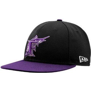 New Era Florida Marlins Black Purple 2 Tone Fitted Hat (8)  Apparel Accessories  Sports & Outdoors