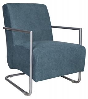 angelo:HOME Roscoe Chair in Parisian Blue Evening Velvet   Silver   Accent Chairs