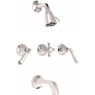 California Faucets 4603 MBLK Three Valve Tub & Shower Set   Tub And Shower Faucets  