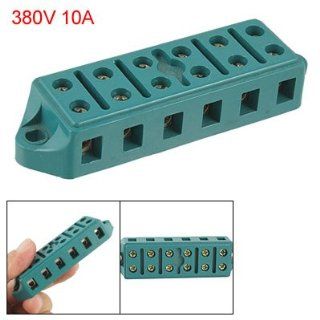 380V 10A 6 Position Screw Clipping Contact Terminal Block: Home Improvement