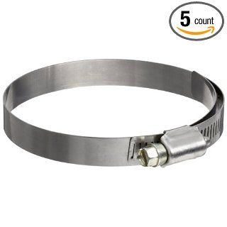 Murray Worm Gear Stainless Steel Hose Clamp with Steel Screw, 2.81" 3.75", 1/2"W, 30 40" Lbs (Pack of 5): Industrial & Scientific