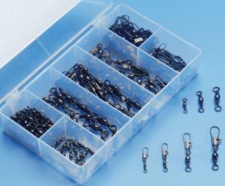 Eagle Claw Barrel Swivel Kit, 186 Piece (Black) : Fishing Swivels And Snaps : Sports & Outdoors
