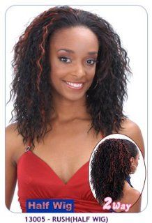New born free Synthetic half wig: 13005 RUSH, Demi Cap Plus: 2 way style(half wig + ponytail) : Hairpieces : Beauty