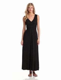 Three Dots Women's Maxi Dress, Black, X Small at  Womens Clothing store