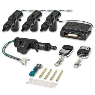 Car Truck Auto Keyless Entry Actuator Motor Power Door Lock Kit with Black Chrome 2 Button Slide Covered Remote Control: Automotive