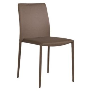Euro Style Chessa Low Back Dining Side Chair   Brown   Set of 4   Dining Chairs