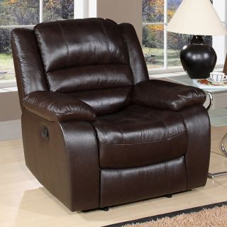 Abbyson Living Ashlyn Brown Leather Reclining Chair   Recliners