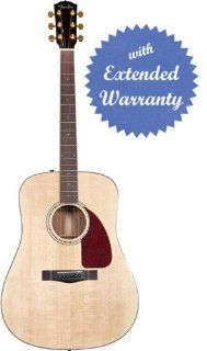 Fender CD 320AS Dreadnought Acoustic Guitar, Rosewood Fretboard with Gear Guardian Extended Warranty   Natural: Musical Instruments