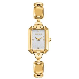 VALENTINO Women's MINI GEMME Swiss Gold tone All Stainless Steel Diamond Embellished Bracelet Watch V60SBQ4002I S040: VALENTINO: Watches