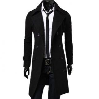 Zeagoo Men's Winter Double Breasted Long Jacket at  Mens Clothing store