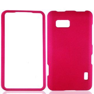Hot Pink Hard Cover Case for LG Mach LS860 Cell Phones & Accessories