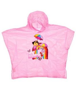 Dora the Explorer Hooded Rain Poncho (One Size Fits Most): Rain Jackets: Clothing