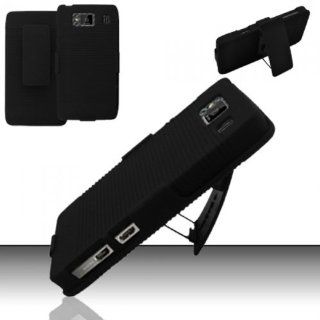 Black Holster Belt Clip Cover Case with Stand for Motorola Razr Maxx HD XT926M by ApexGears Cell Phones & Accessories