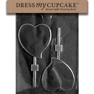 Dress My Cupcake DMCV062 Chocolate Candy Mold, Tear Drop Lollipop, Valentine's Day: Kitchen & Dining