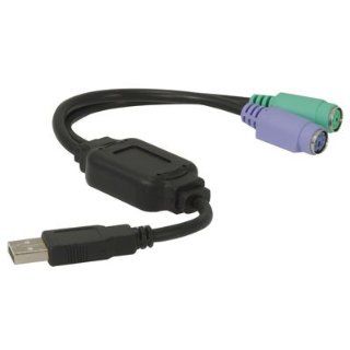 PS 2 Mouse and Keyboard to USB Adapter Cable: Industrial & Scientific