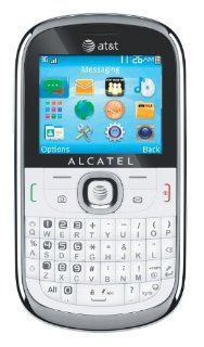 Alcatel One Touch 871a OT 871a Unlocked GSM QWERTY Cell Phone   White (with Blue Border) Cell Phones & Accessories