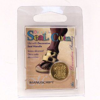 Manuscript Decorative Wax Sealing 18mm Coin Seal   Initial P : Decorative Paper : Office Products