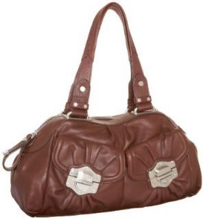 B. MAKOWSKY Damascus Satchel, Brandy, one size: Satchel Style Handbags: Shoes