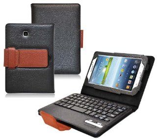 COD Bluetooth Keyboard Tablet Stand Leather Case for Samsung Galaxy Tab 3 7.0 P3200 (White/Red): Computers & Accessories